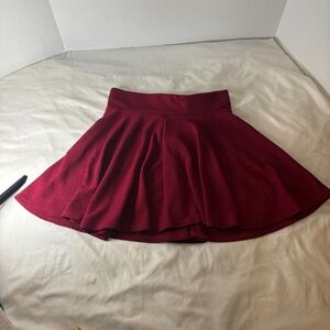 URBAN COCO Pull On Skater Mini Skirt Red Size Small Flirty School Girl
